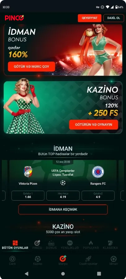 Pinco Casino Ana Səhifə