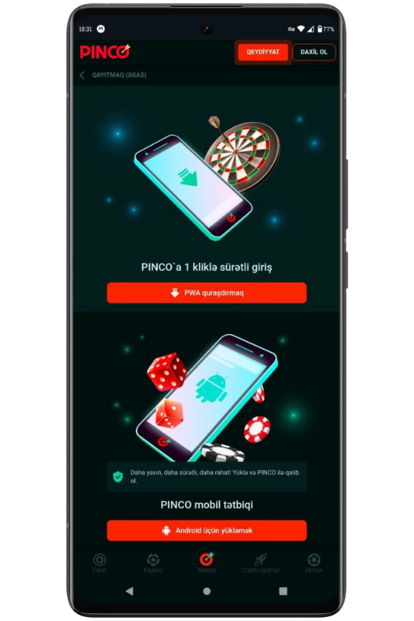 Yükləmə bölməsini tapın